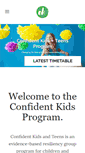 Mobile Screenshot of confidentkidsandteens.com.au