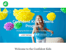 Tablet Screenshot of confidentkidsandteens.com.au